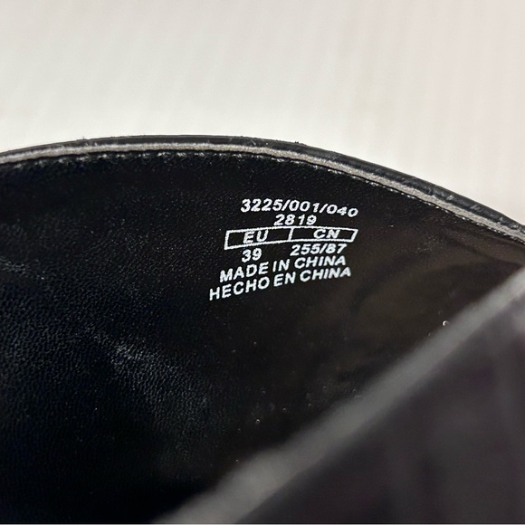 Zara Trafaluc black leather block heel mules shoes women size 39 EU / 8.5 US - Picture 10 of 10